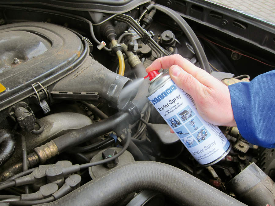 Spray Starter Spray directly into the air intake to ease the start-up of cars and motor vehciles